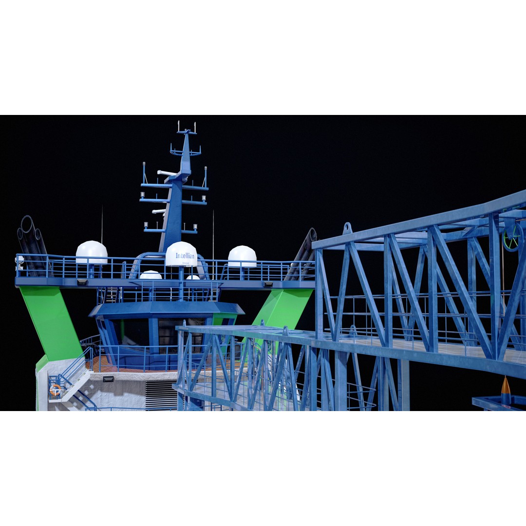 USV Mothership Armada 7803 3D Model – Low Poly PBR Vessel, Game Ready - View 26