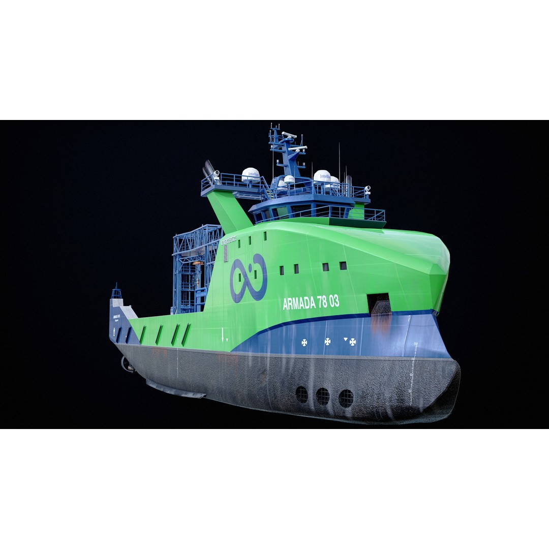 USV Mothership Armada 7803 3D Model – Low Poly PBR Vessel, Game Ready - View 32