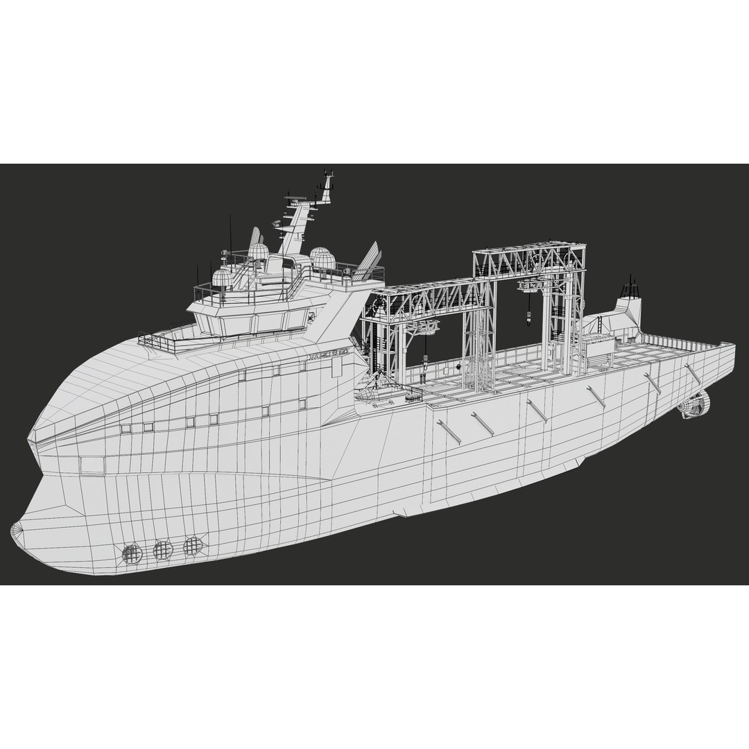 USV Mothership Armada 7803 3D Model – Low Poly PBR Vessel, Game Ready - View 39