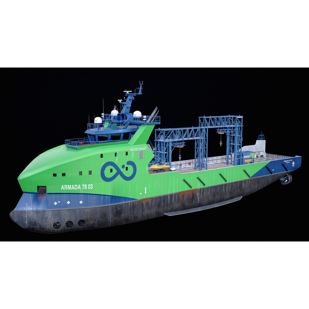 USV Mothership Armada 7803 3D Model – Low Poly PBR Vessel, Game Ready - View 4