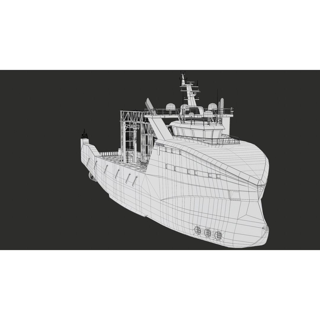 USV Mothership Armada 7803 3D Model – Low Poly PBR Vessel, Game Ready - View 42