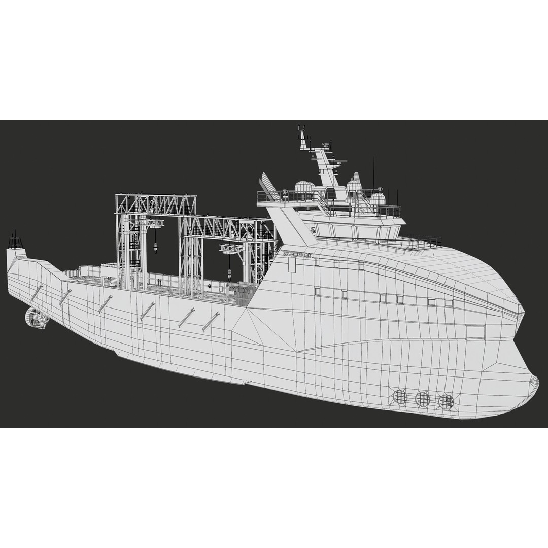 USV Mothership Armada 7803 3D Model – Low Poly PBR Vessel, Game Ready - View 43