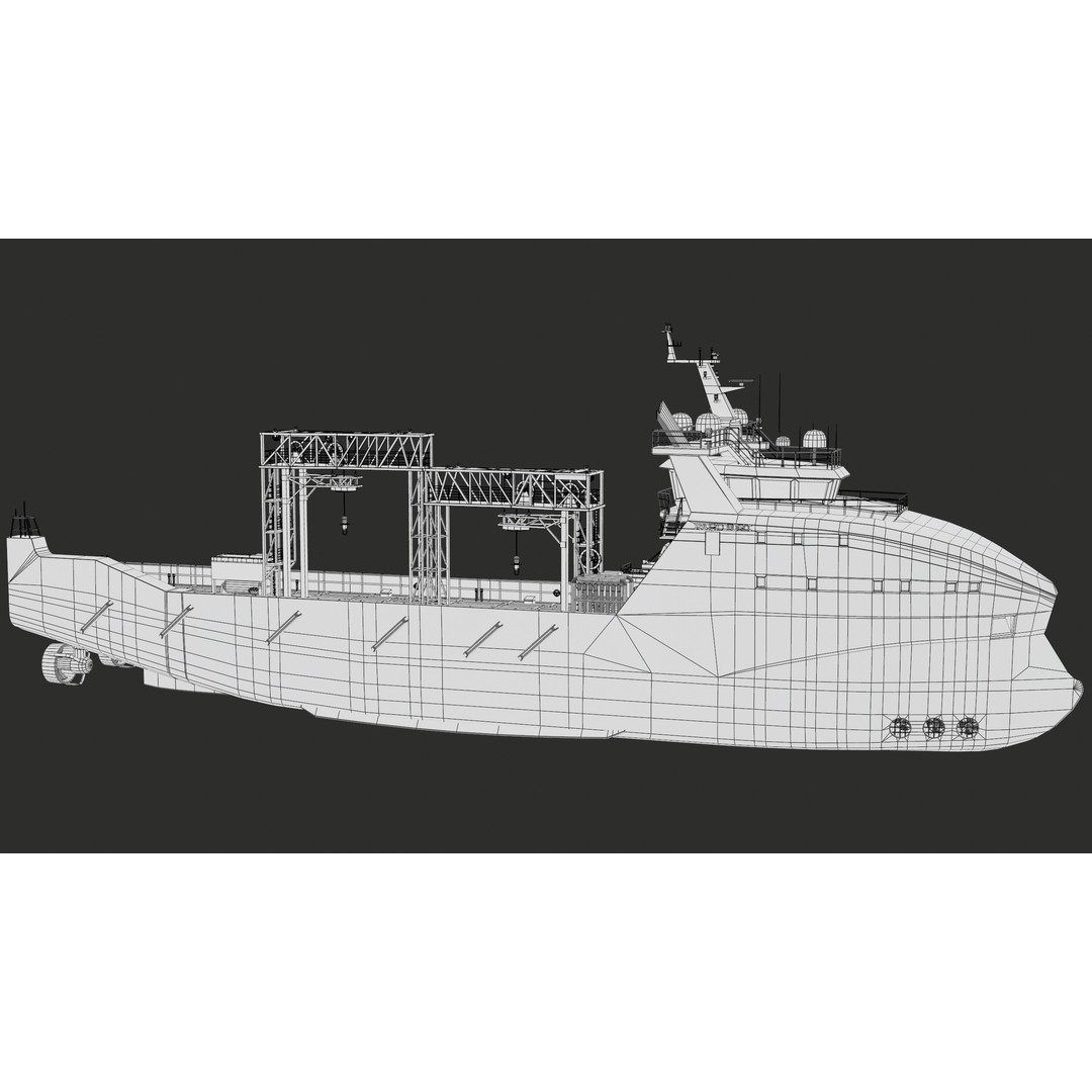 USV Mothership Armada 7803 3D Model – Low Poly PBR Vessel, Game Ready - View 44