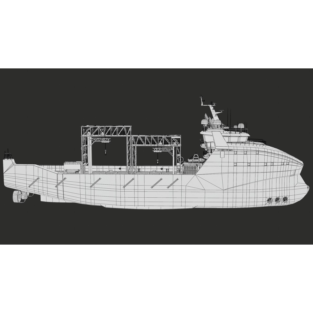USV Mothership Armada 7803 3D Model – Low Poly PBR Vessel, Game Ready - View 45