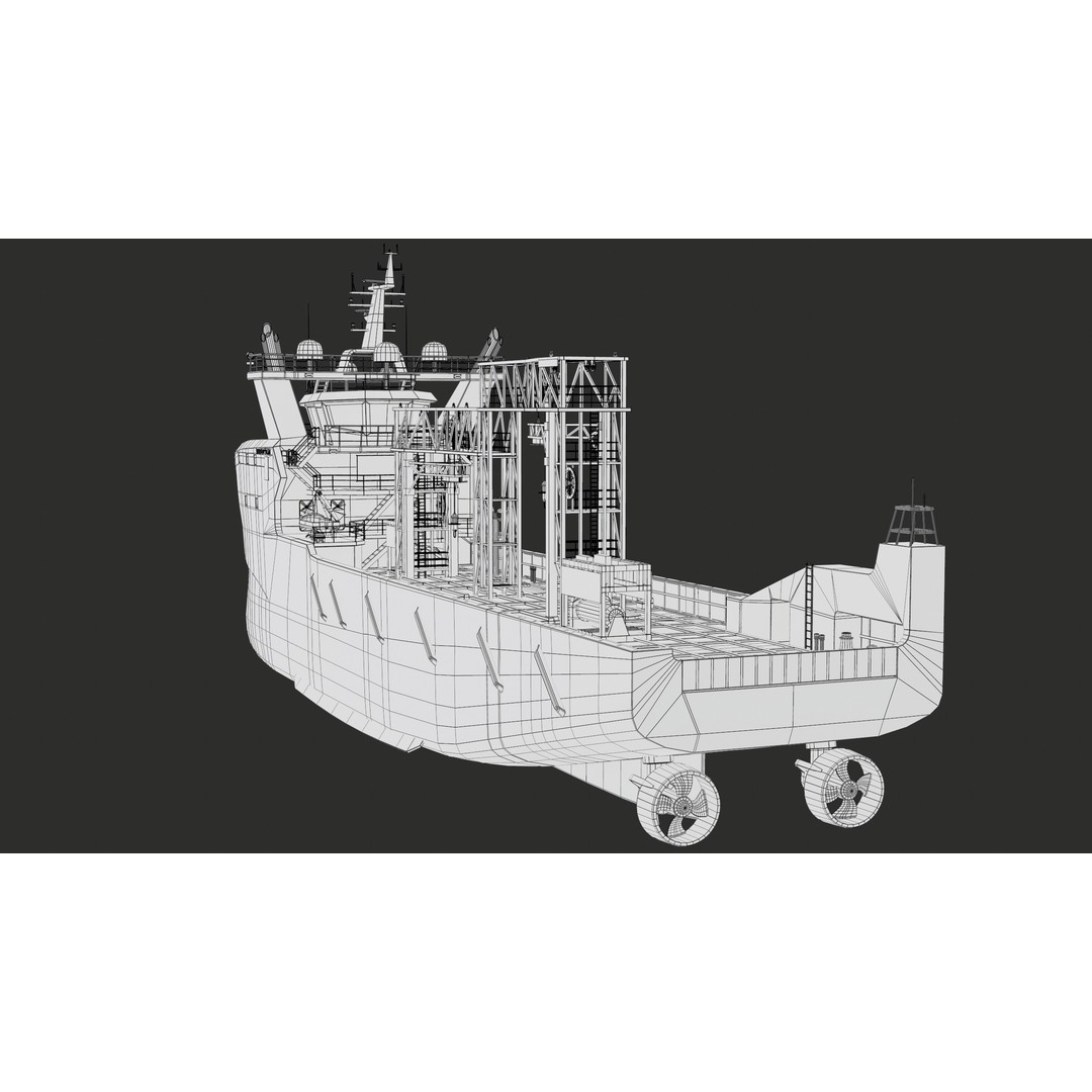 USV Mothership Armada 7803 3D Model – Low Poly PBR Vessel, Game Ready - View 50