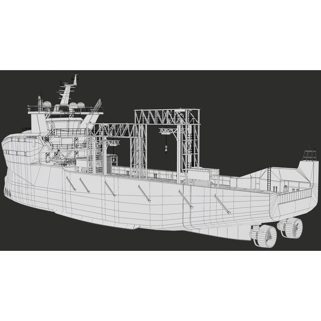 USV Mothership Armada 7803 3D Model – Low Poly PBR Vessel, Game Ready - View 51