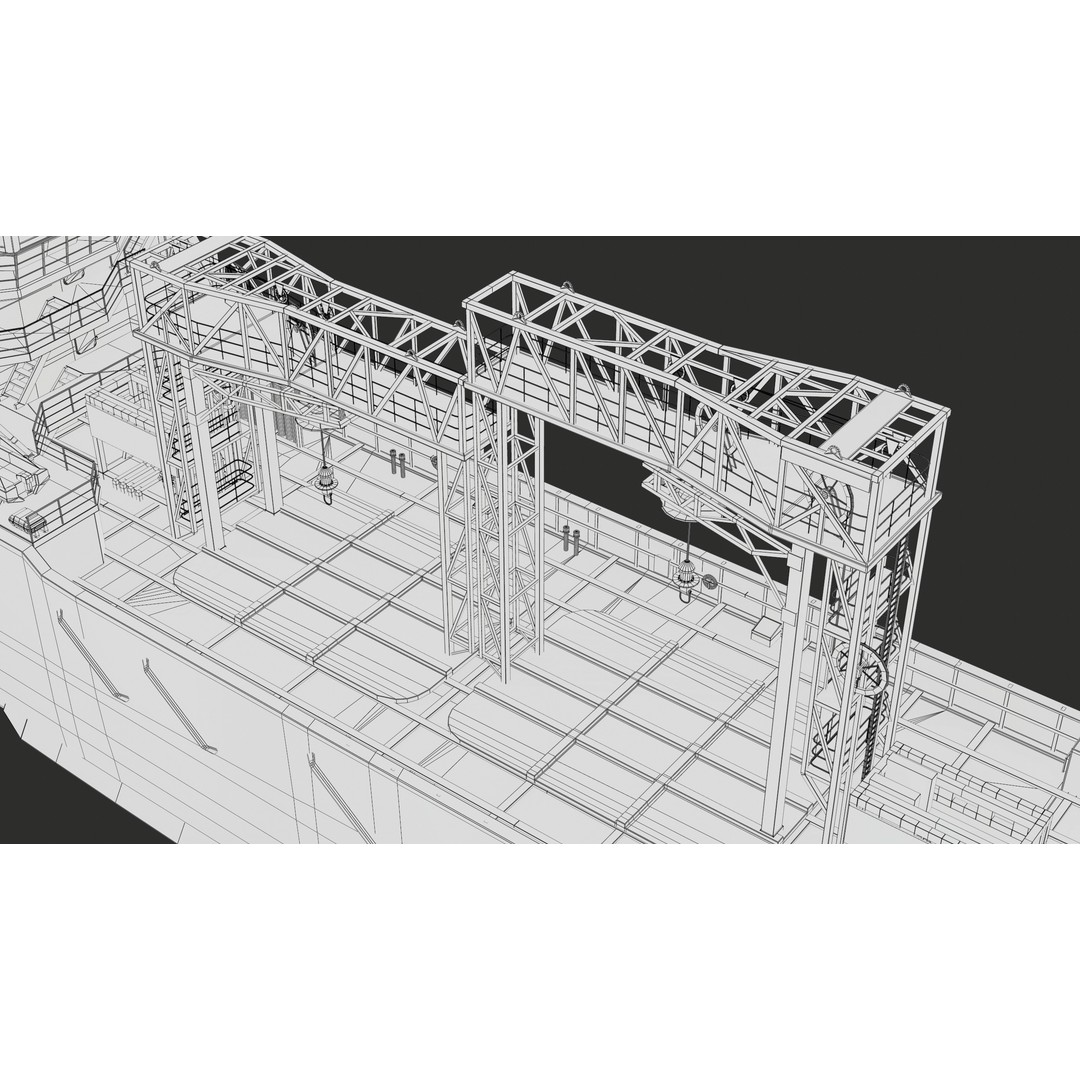 USV Mothership Armada 7803 3D Model – Low Poly PBR Vessel, Game Ready - View 62