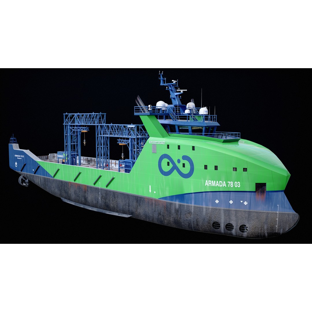 USV Mothership Armada 7803 3D Model – Low Poly PBR Vessel, Game Ready - View 8