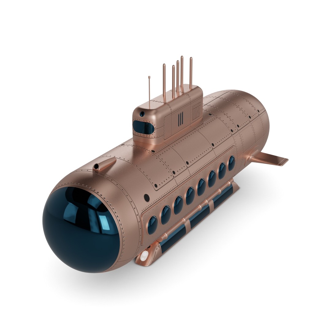 Tourist Submersible 3D Model – Futuristic Design, PBR Textures, FBX