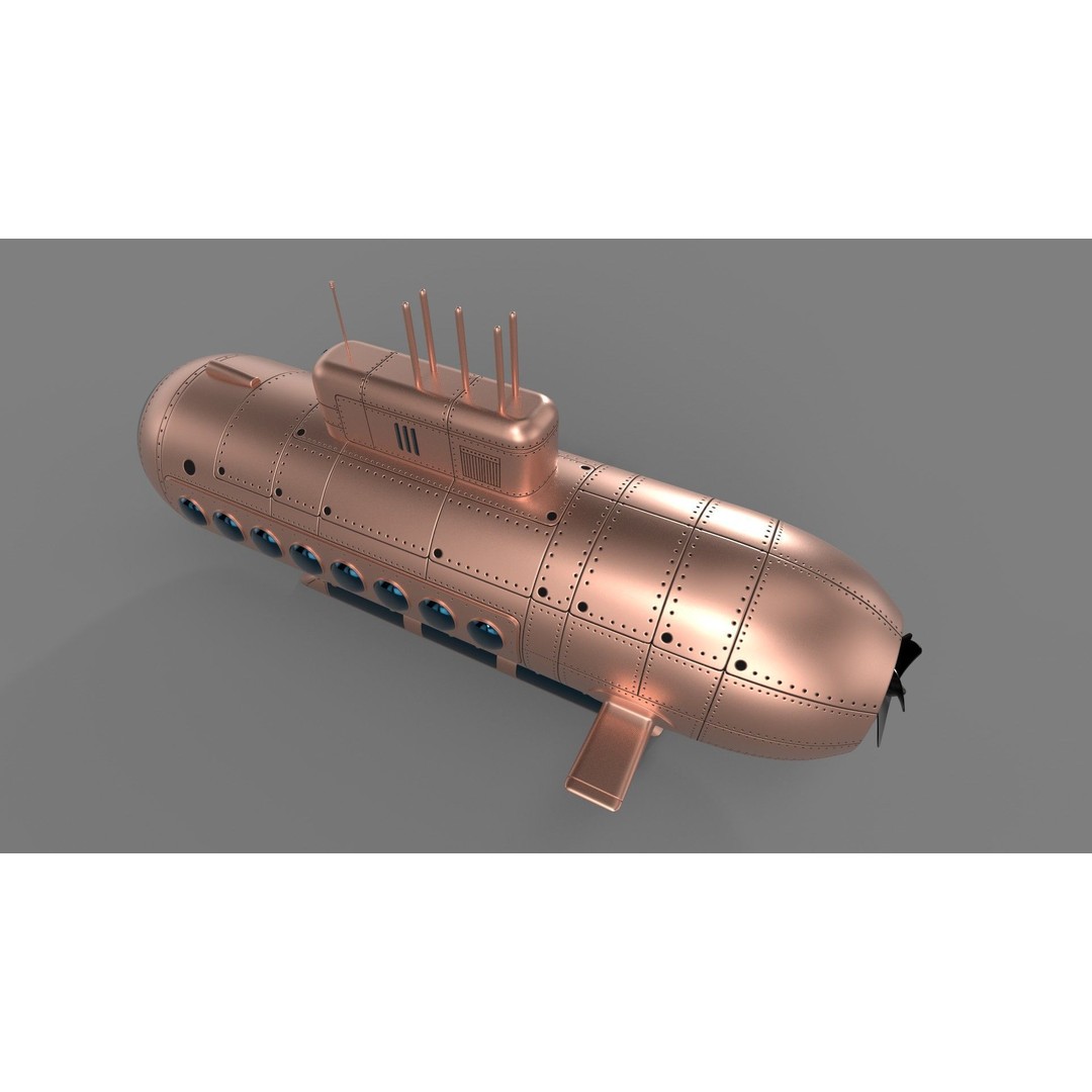 Tourist Submersible 3D Model – Futuristic Design, PBR Textures, FBX - View 12