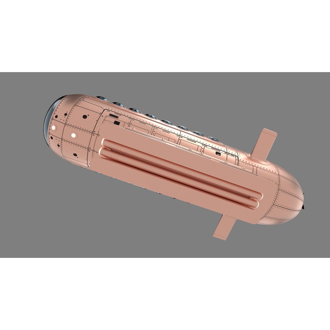 Tourist Submersible 3D Model – Futuristic Design, PBR Textures, FBX - View 13