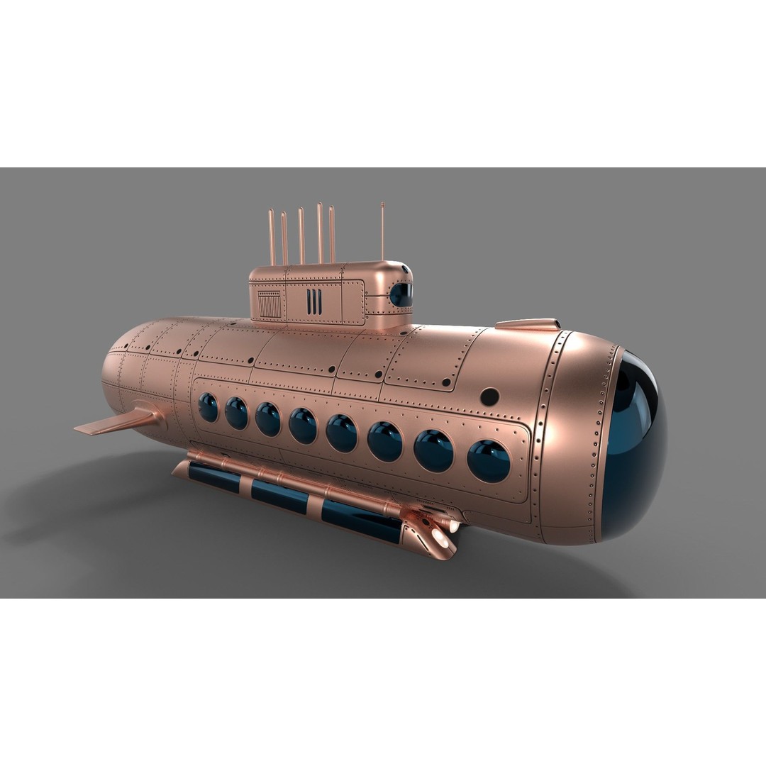 Tourist Submersible 3D Model – Futuristic Design, PBR Textures, FBX - View 14