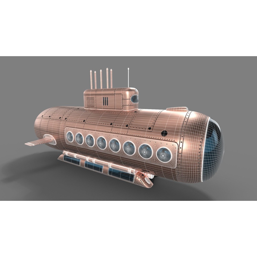Tourist Submersible 3D Model – Futuristic Design, PBR Textures, FBX - View 15