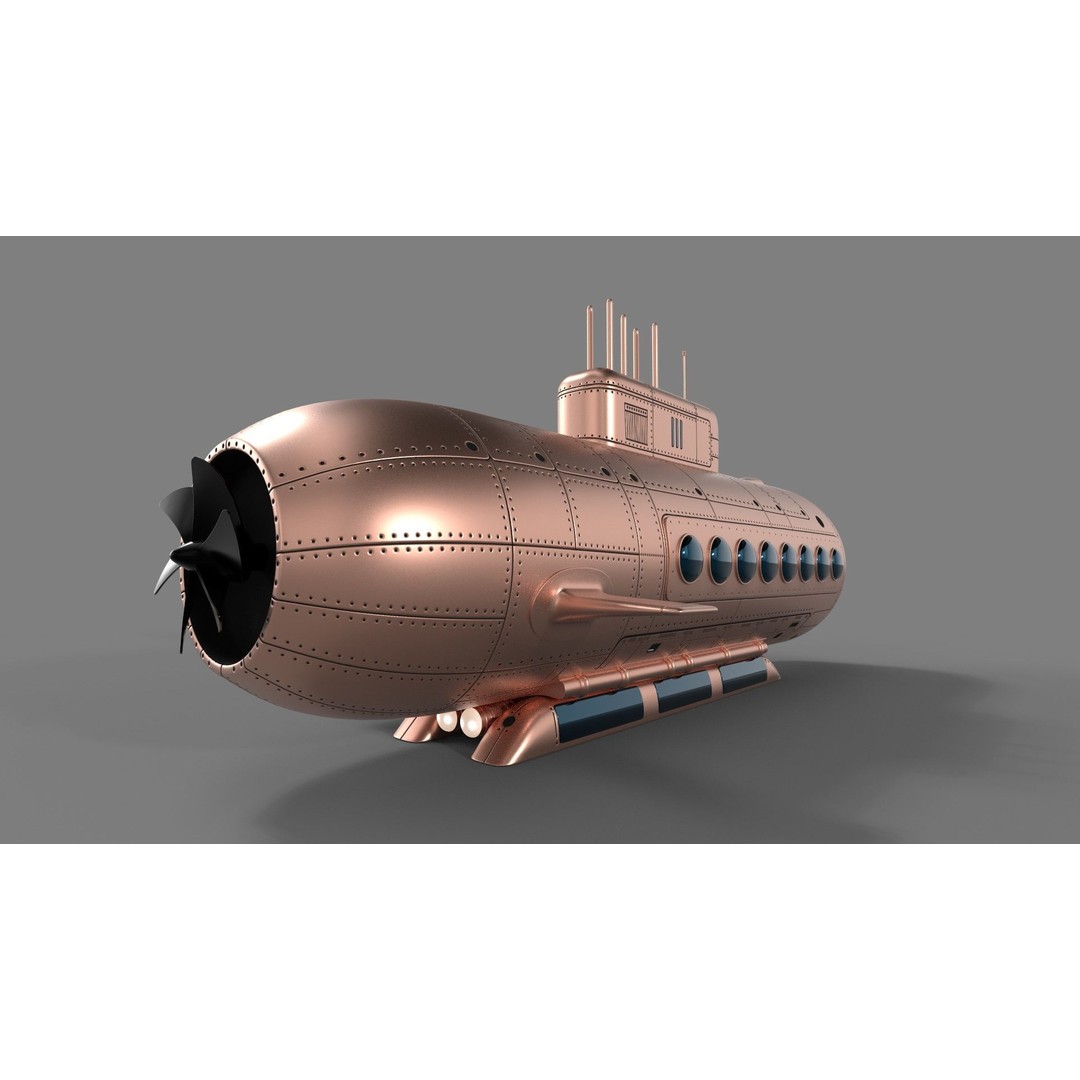 Tourist Submersible 3D Model – Futuristic Design, PBR Textures, FBX - View 16