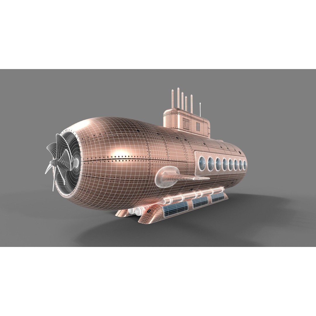 Tourist Submersible 3D Model – Futuristic Design, PBR Textures, FBX - View 17