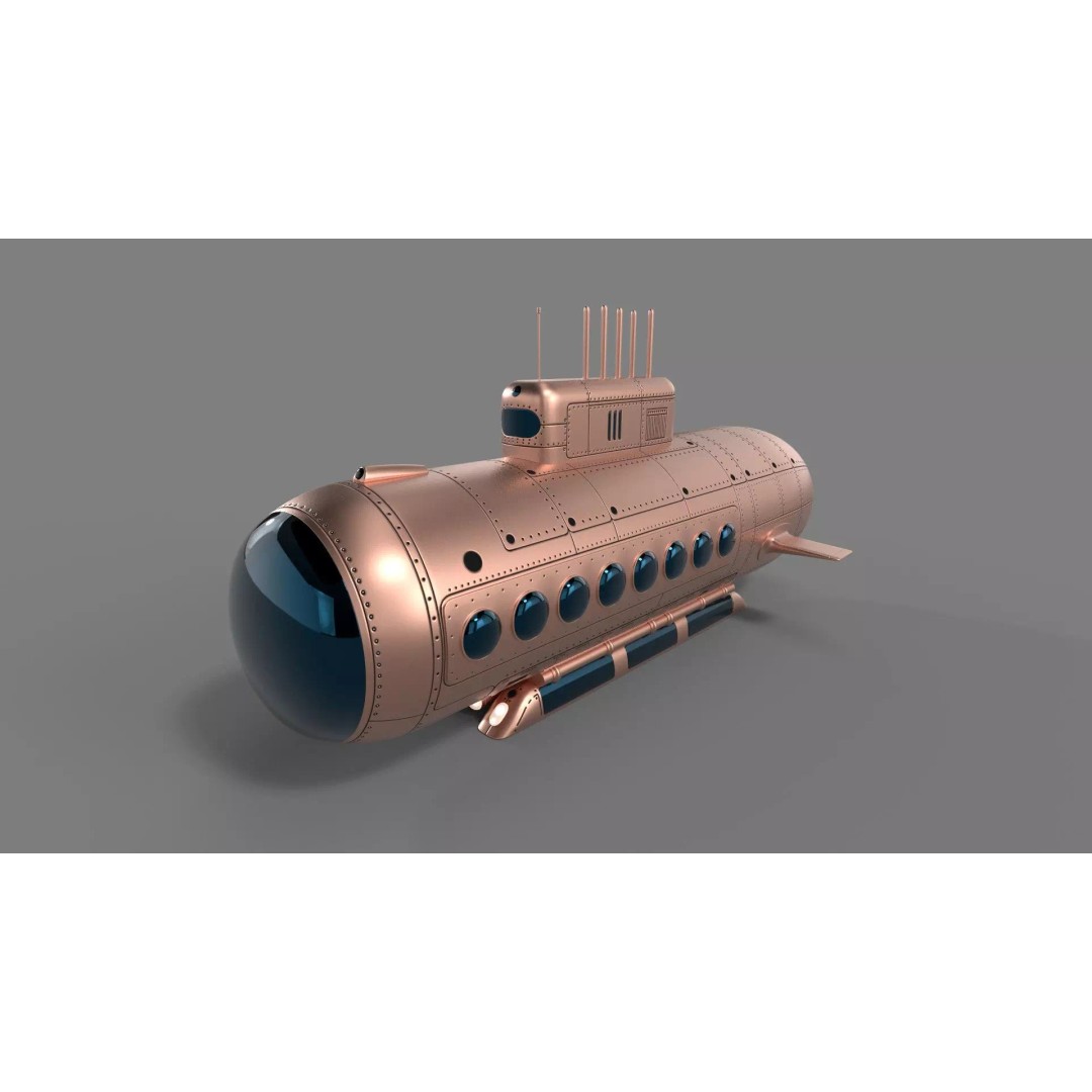 Tourist Submersible 3D Model – Futuristic Design, PBR Textures, FBX - View 2
