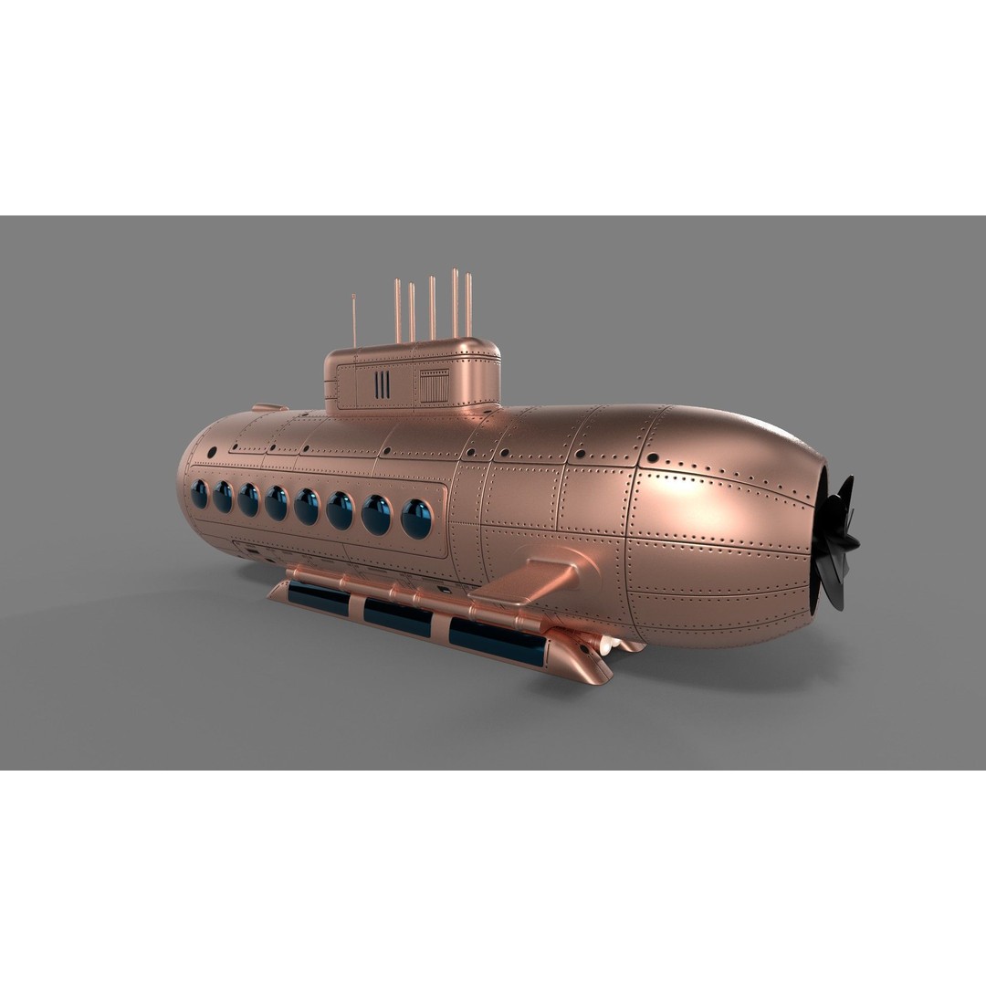 Tourist Submersible 3D Model – Futuristic Design, PBR Textures, FBX - View 4