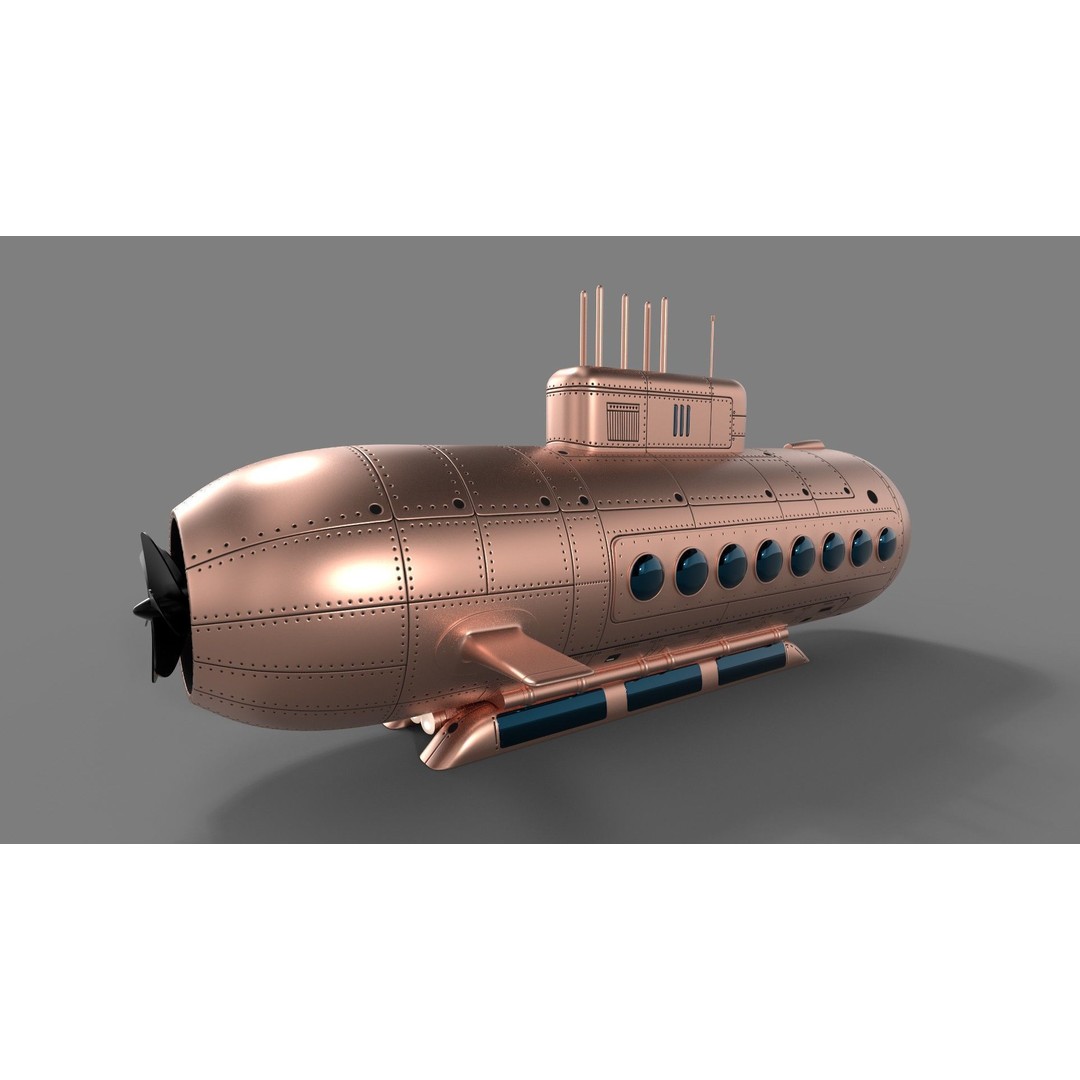 Tourist Submersible 3D Model – Futuristic Design, PBR Textures, FBX - View 6