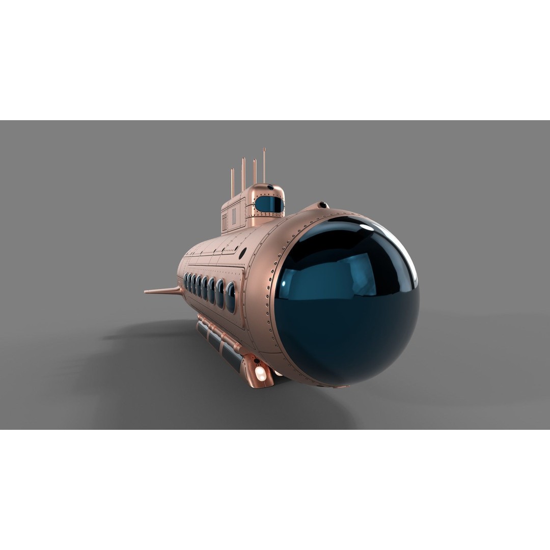 Tourist Submersible 3D Model – Futuristic Design, PBR Textures, FBX - View 8