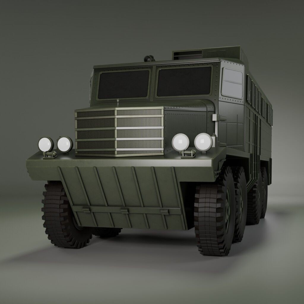 IronCroc 8x8 Military Transport Amphibious Car 3D Model – Low Poly, Game Ready, FBX - View 3