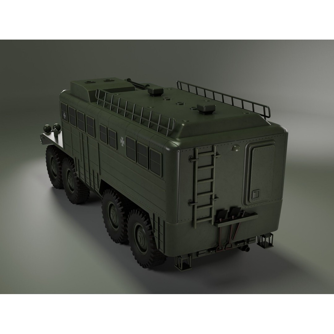 IronCroc 8x8 Military Transport Amphibious Car 3D Model – Low Poly, Game Ready, FBX - View 9