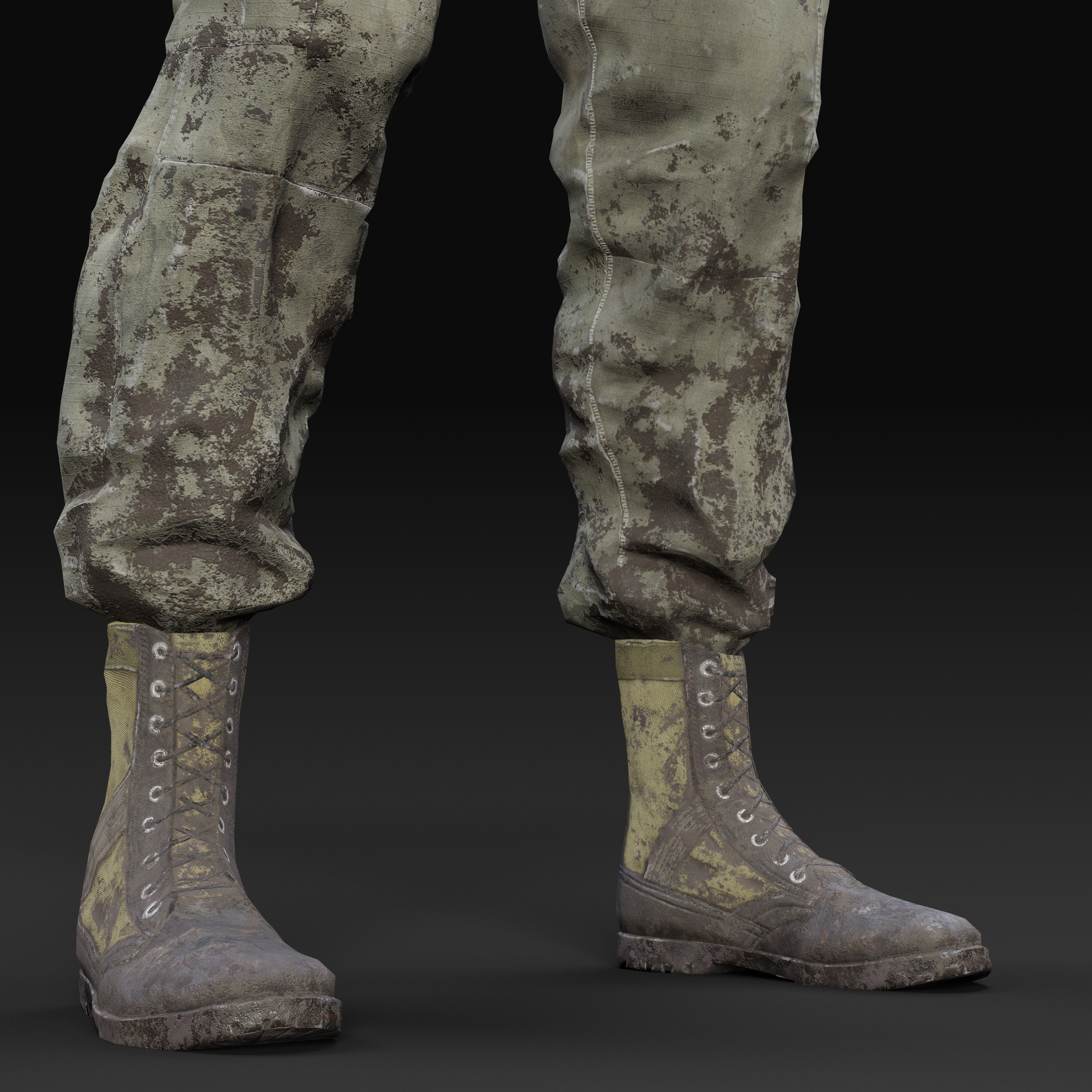 Vietnam War American Soldier - Low-Poly Game-Ready 3D Model - View 6