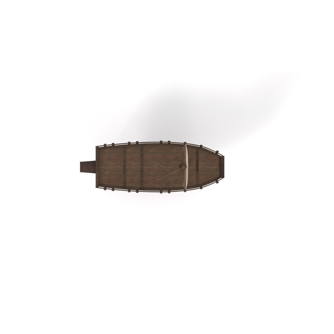 Korean Japanese Medieval Ship Set 3D Model – Historical Watercraft, PBR Textures - View 37