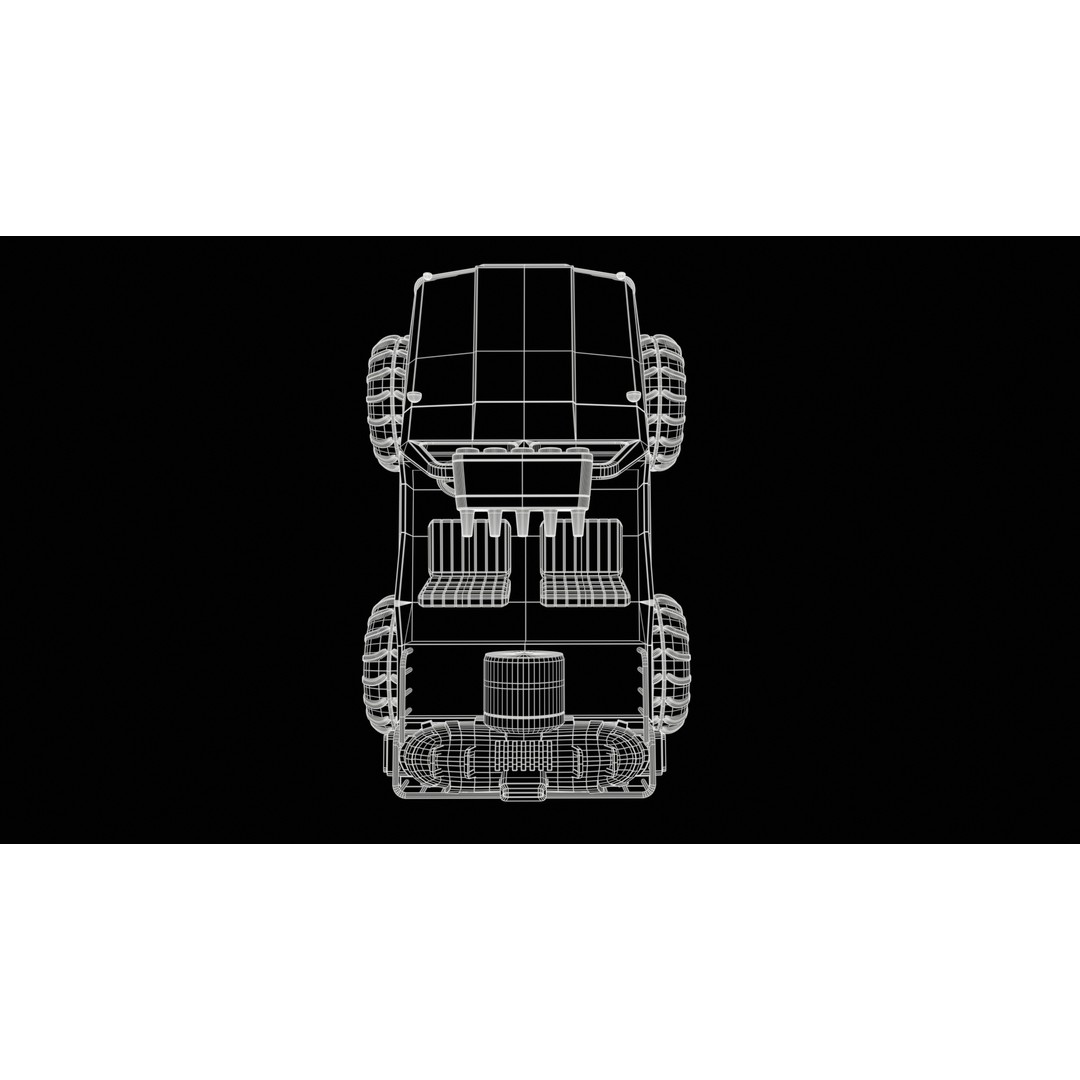 Amphibious ATV 3D Model – Low Poly Recreational Vehicle, FBX - View 12