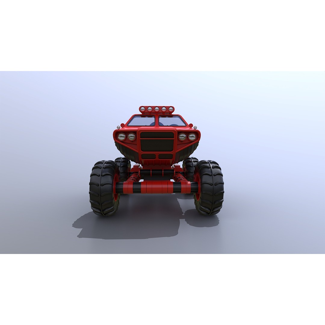 Amphibious ATV 3D Model – Low Poly Recreational Vehicle, FBX - View 5