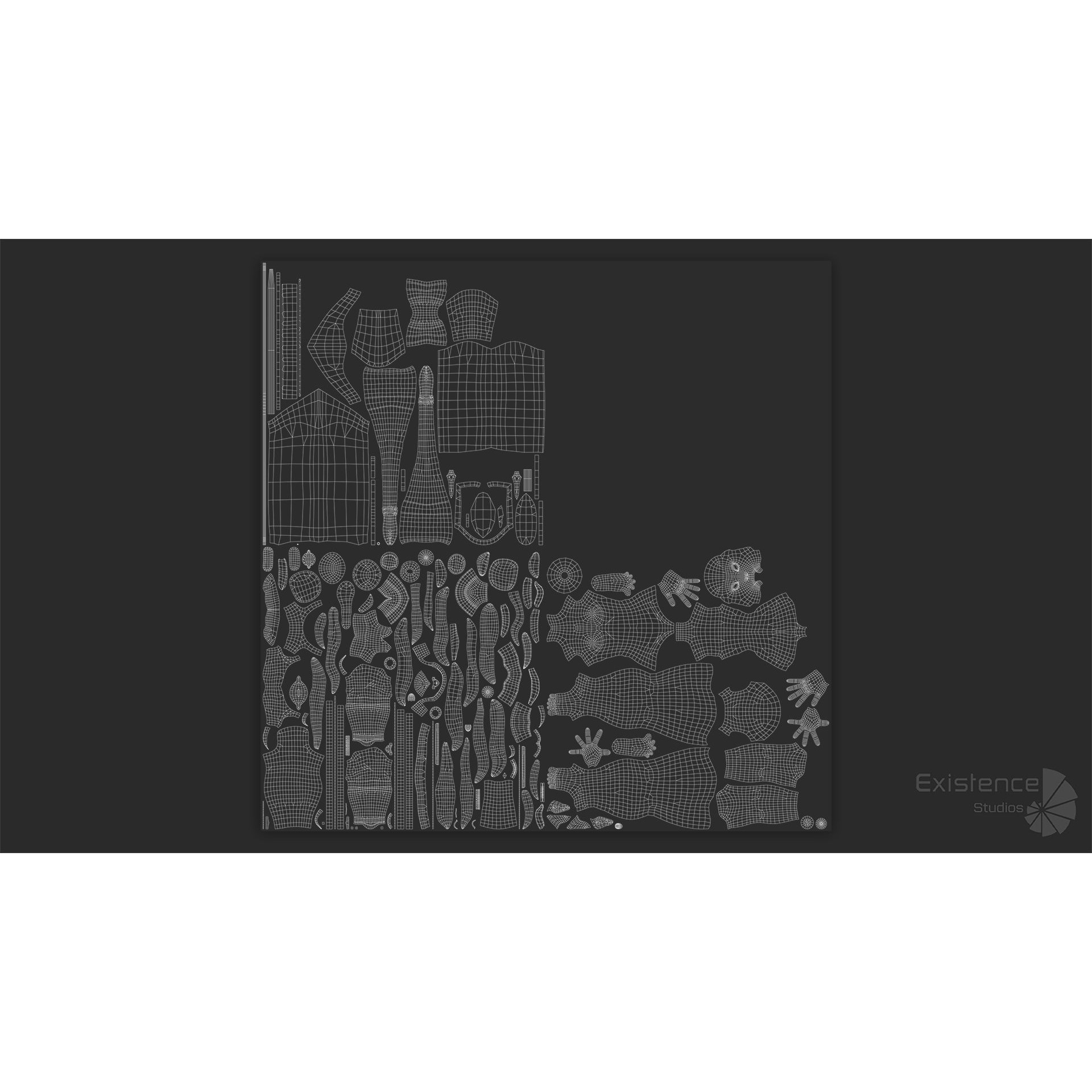 Elf Selena - Low-Poly Game-Ready 3D Model - View 18