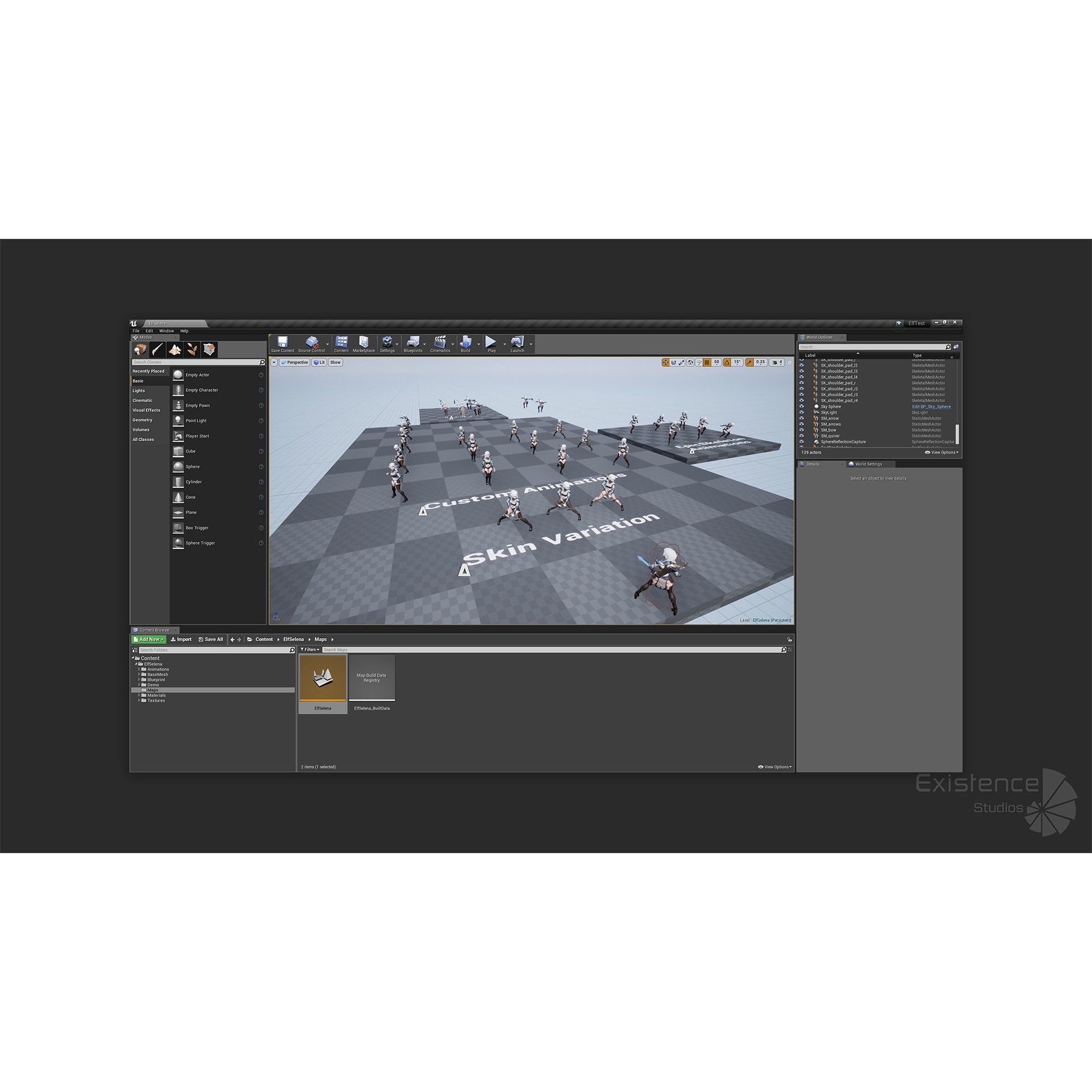 Elf Selena - Low-Poly Game-Ready 3D Model - View 19