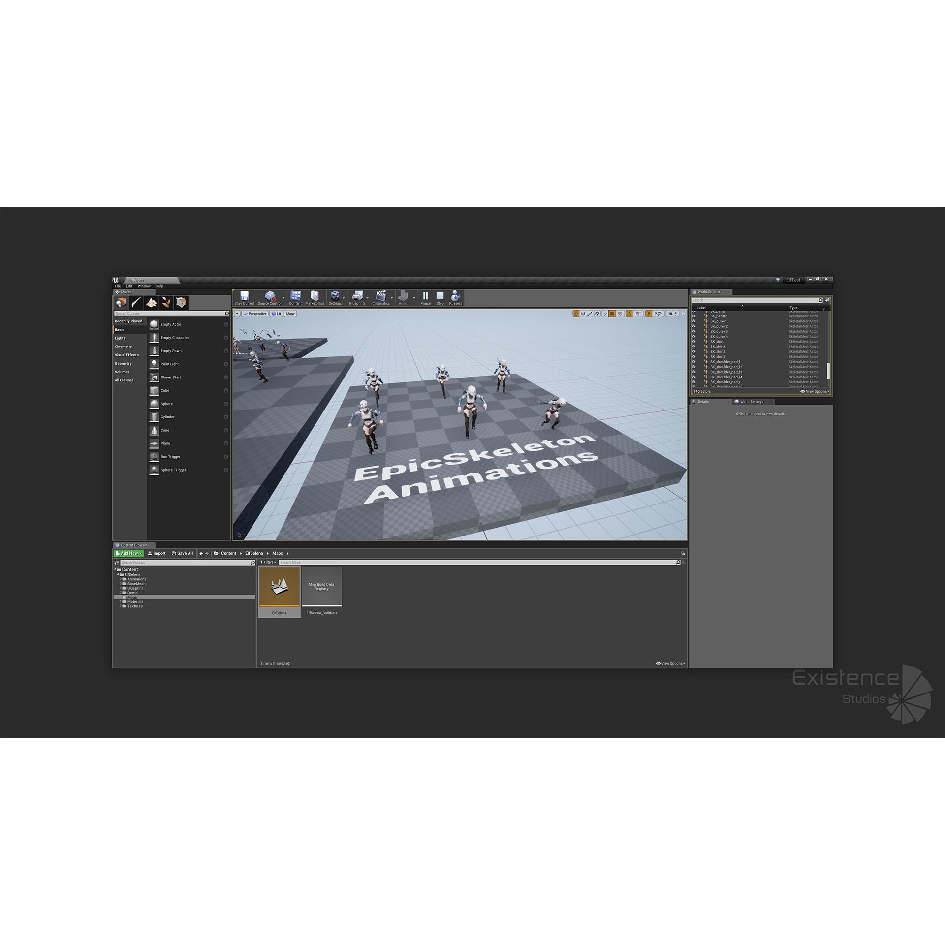 Elf Selena - Low-Poly Game-Ready 3D Model - View 24