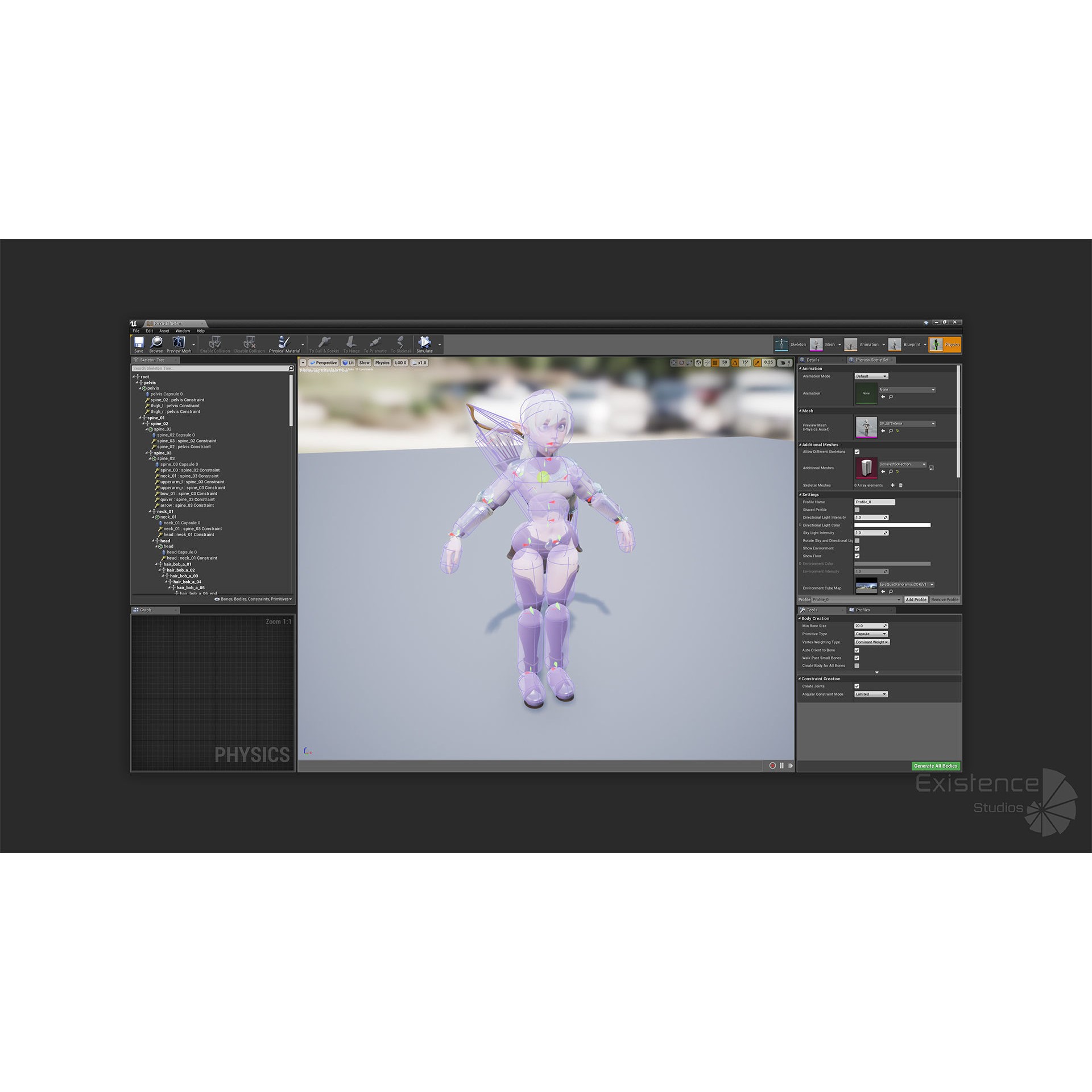 Elf Selena - Low-Poly Game-Ready 3D Model - View 27