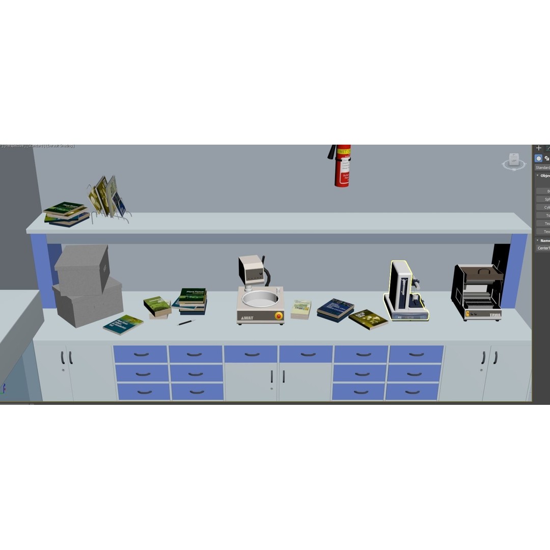 Laboratory 3D Model – Low Poly Medical Interior, FBX, OBJ - View 24