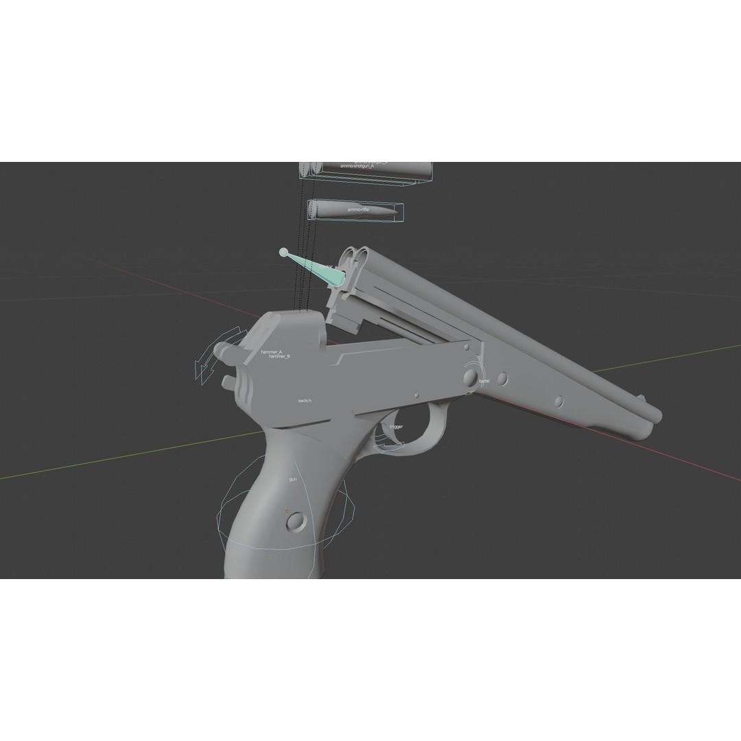 TP 82 Shotgun 3D Model – Low Poly Rigged PBR Asset, FBX, OBJ