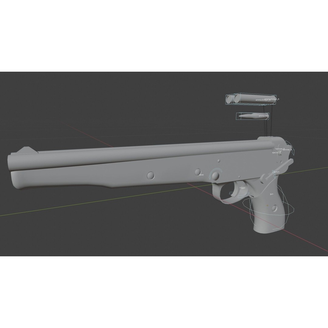 TP 82 Shotgun 3D Model – Low Poly Rigged PBR Asset, FBX, OBJ - View 10