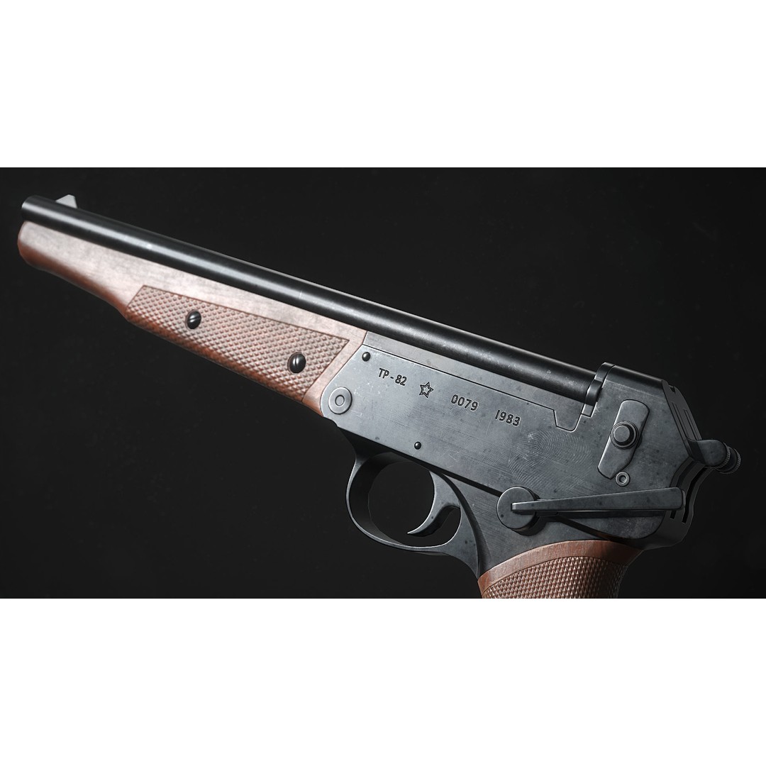TP 82 Shotgun 3D Model – Low Poly Rigged PBR Asset, FBX, OBJ - View 5
