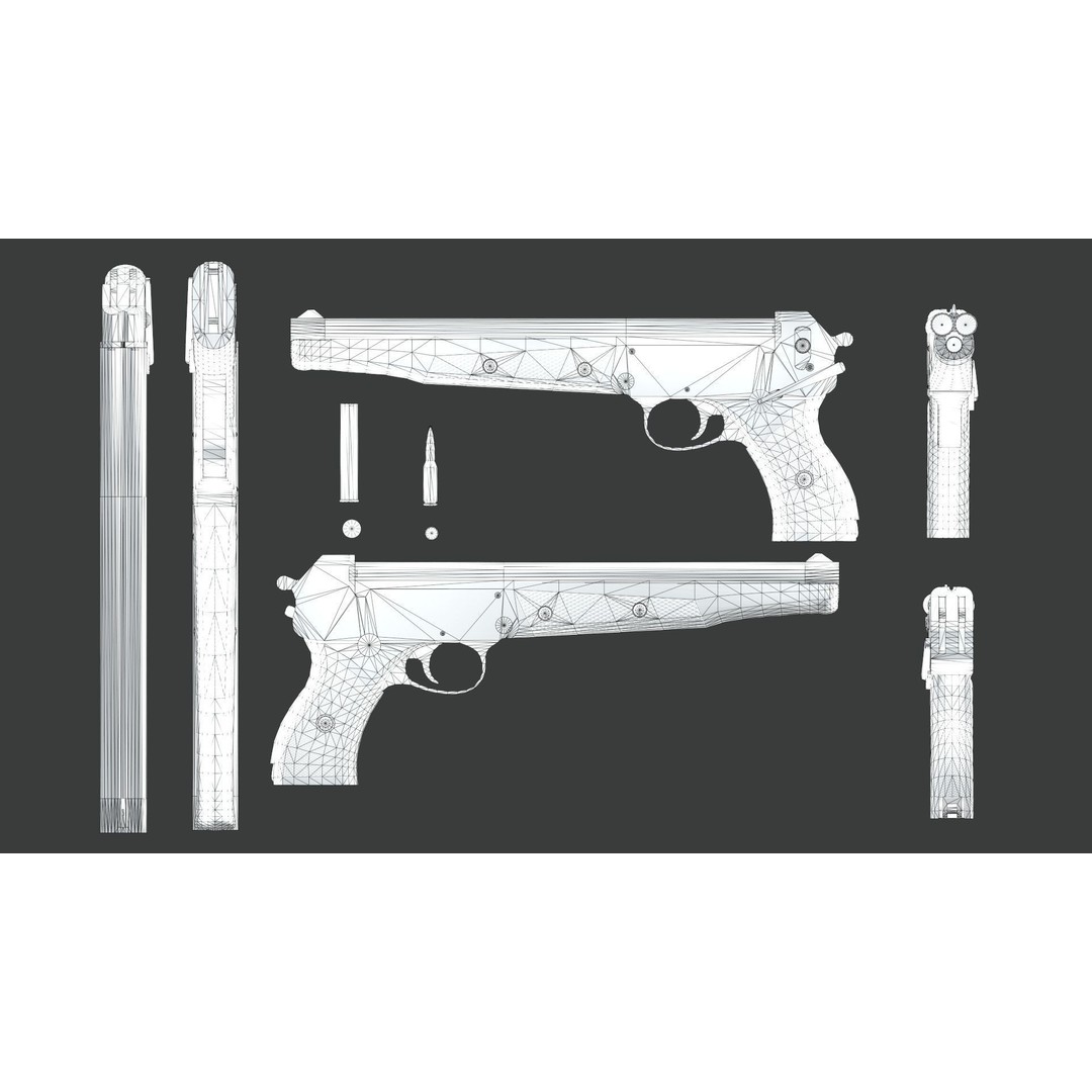 TP 82 Shotgun 3D Model – Low Poly Rigged PBR Asset, FBX, OBJ - View 8