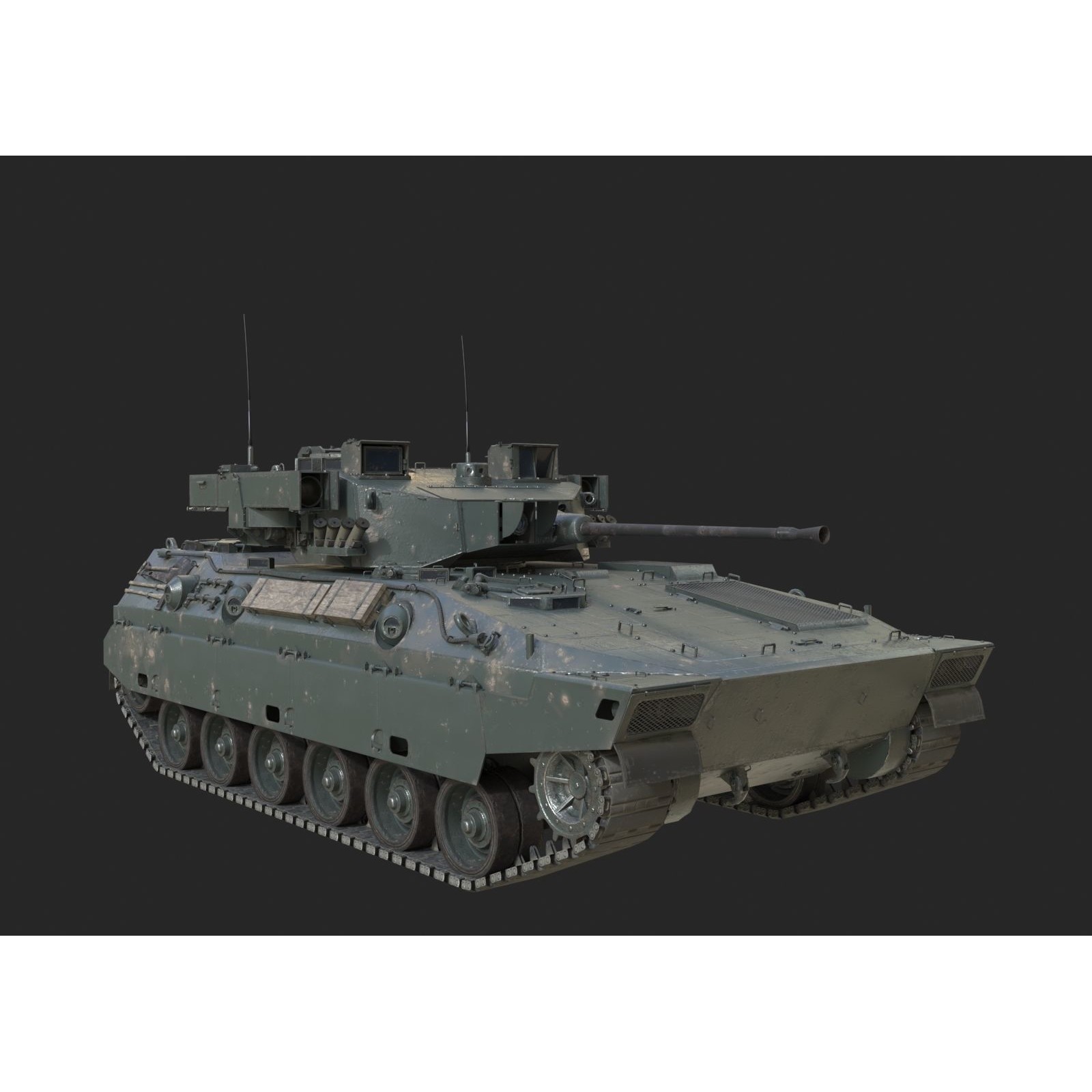 JSDF Type 89 Infantry Fighting Vehicle - Low-Poly Game-Ready 3D Model - View 10