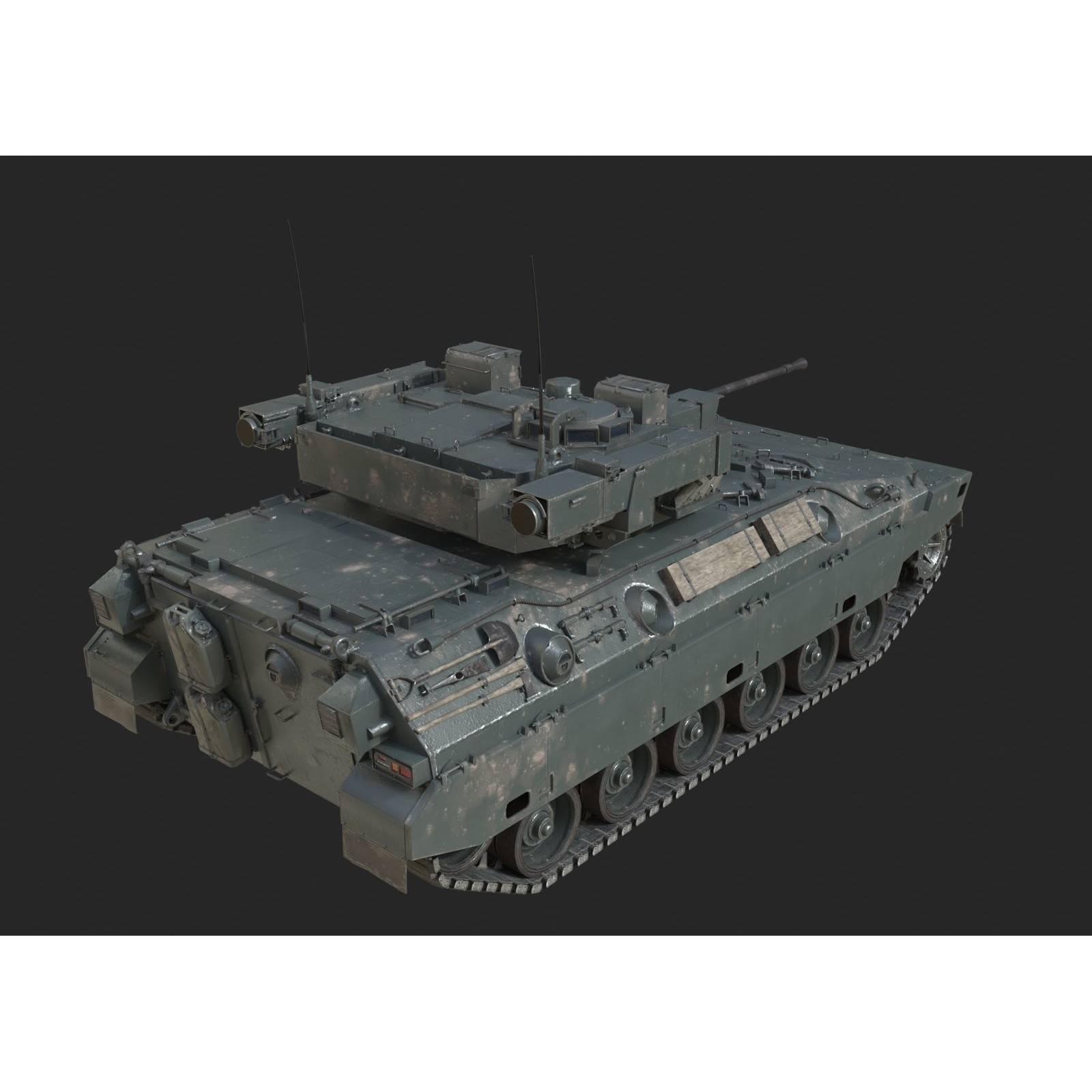 JSDF Type 89 Infantry Fighting Vehicle - Low-Poly Game-Ready 3D Model - View 11