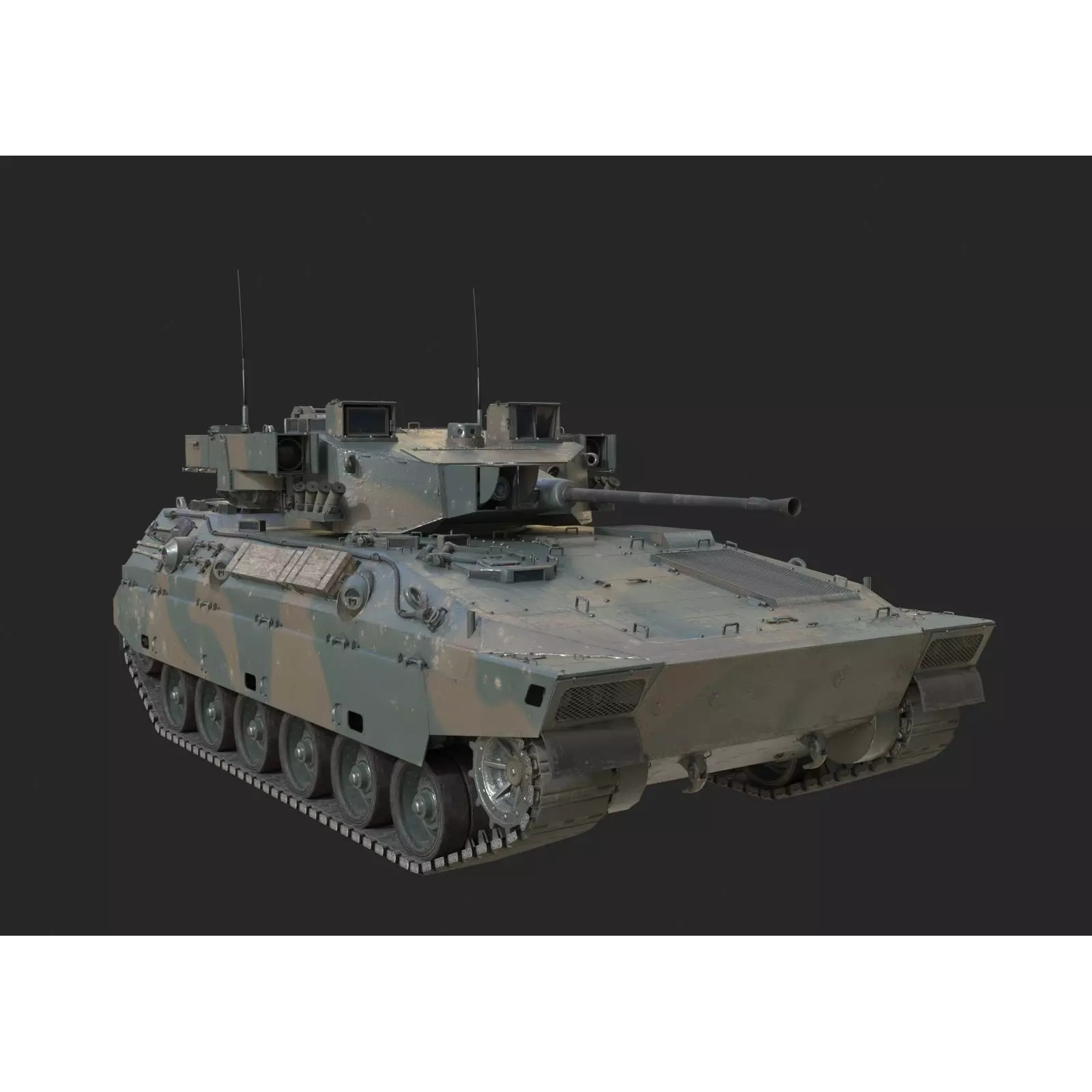 JSDF Type 89 Infantry Fighting Vehicle - Low-Poly Game-Ready 3D Model - View 2