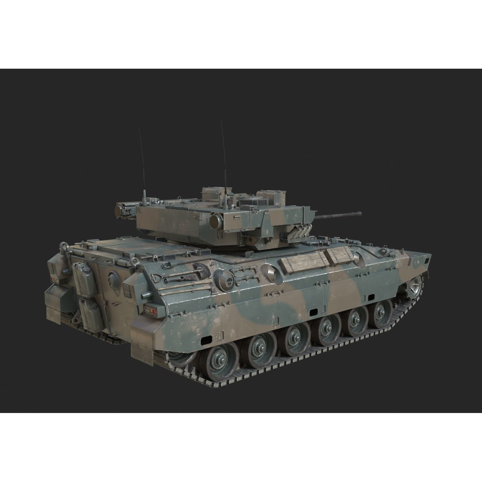 JSDF Type 89 Infantry Fighting Vehicle - Low-Poly Game-Ready 3D Model - View 3
