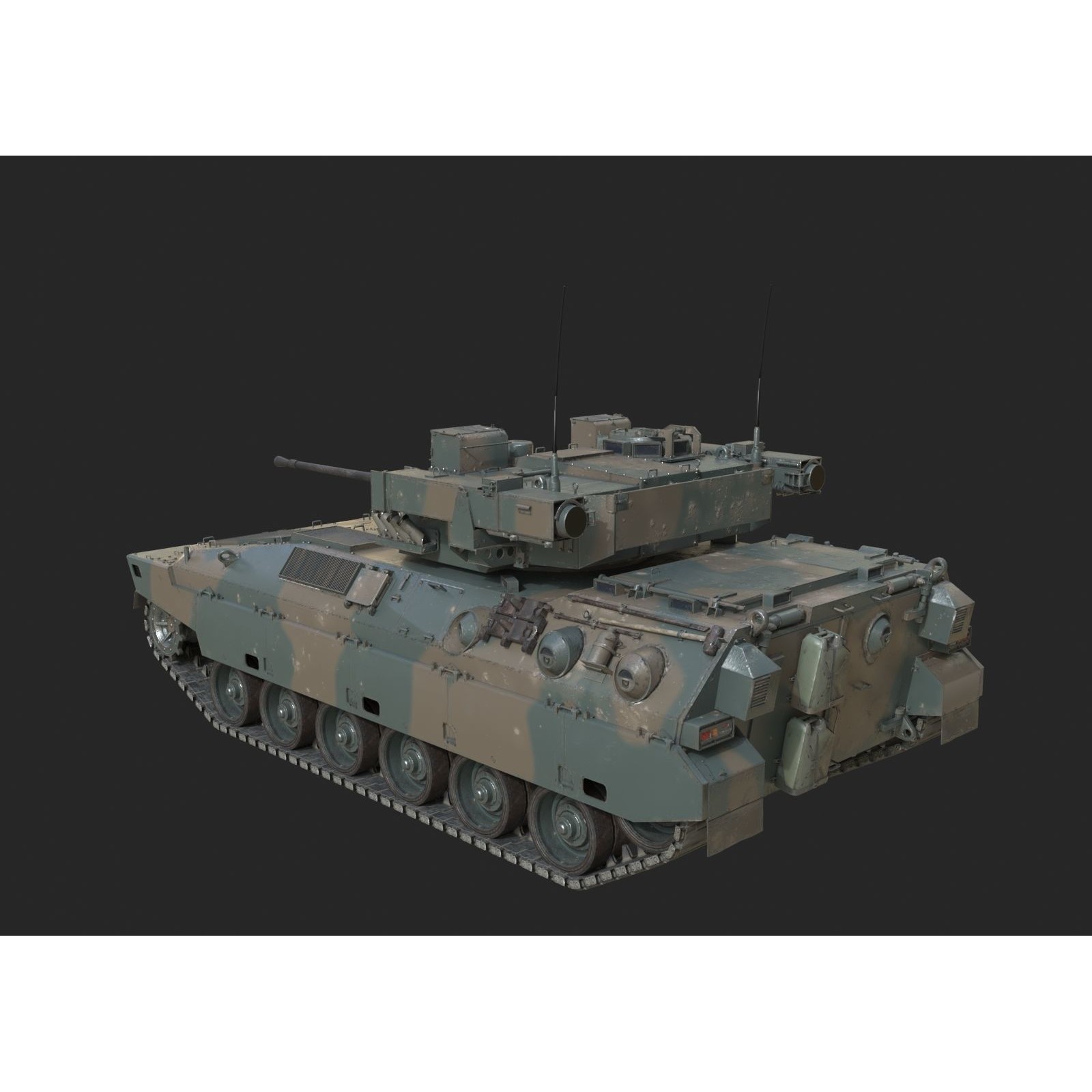 JSDF Type 89 Infantry Fighting Vehicle - Low-Poly Game-Ready 3D Model - View 4