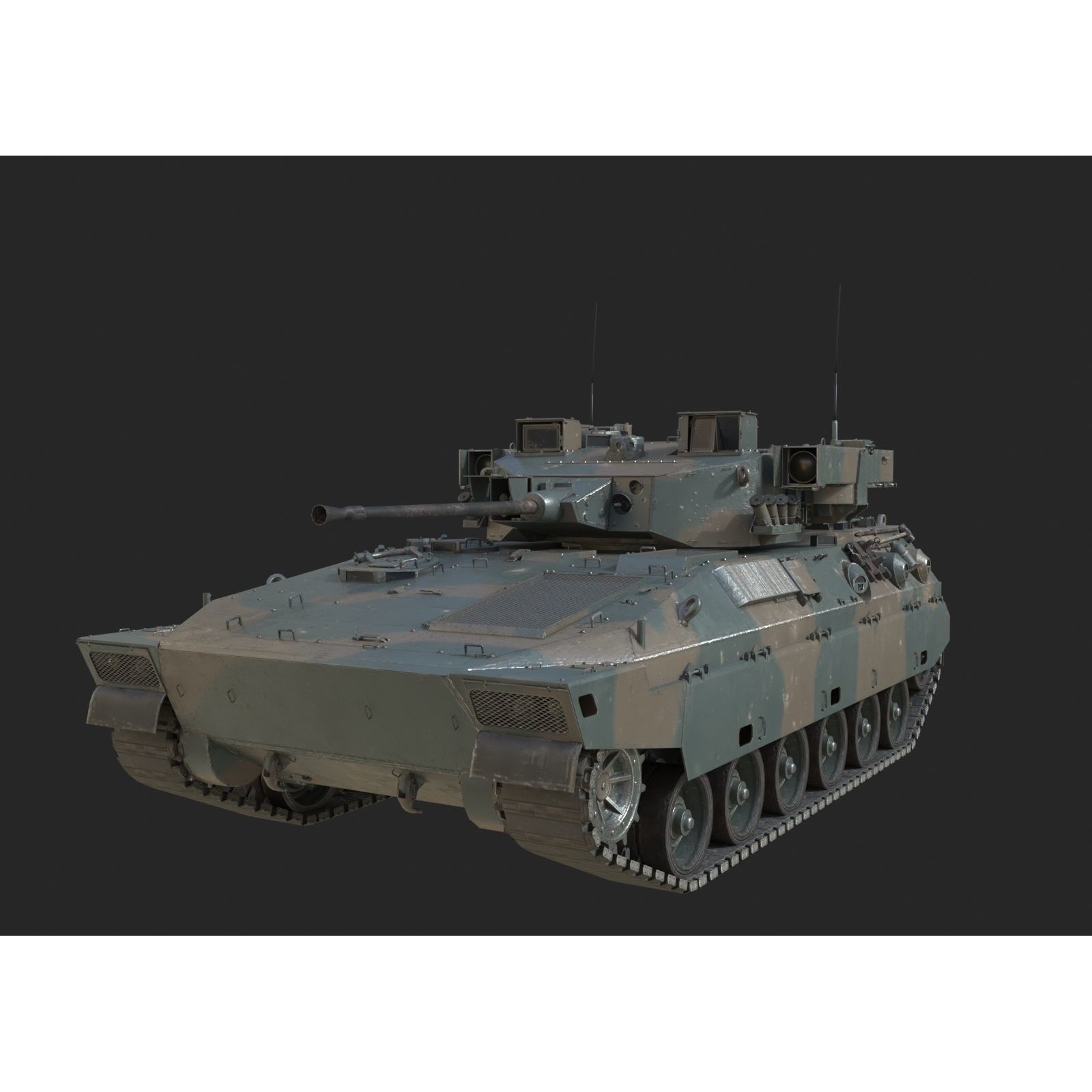 JSDF Type 89 Infantry Fighting Vehicle - Low-Poly Game-Ready 3D Model - View 5