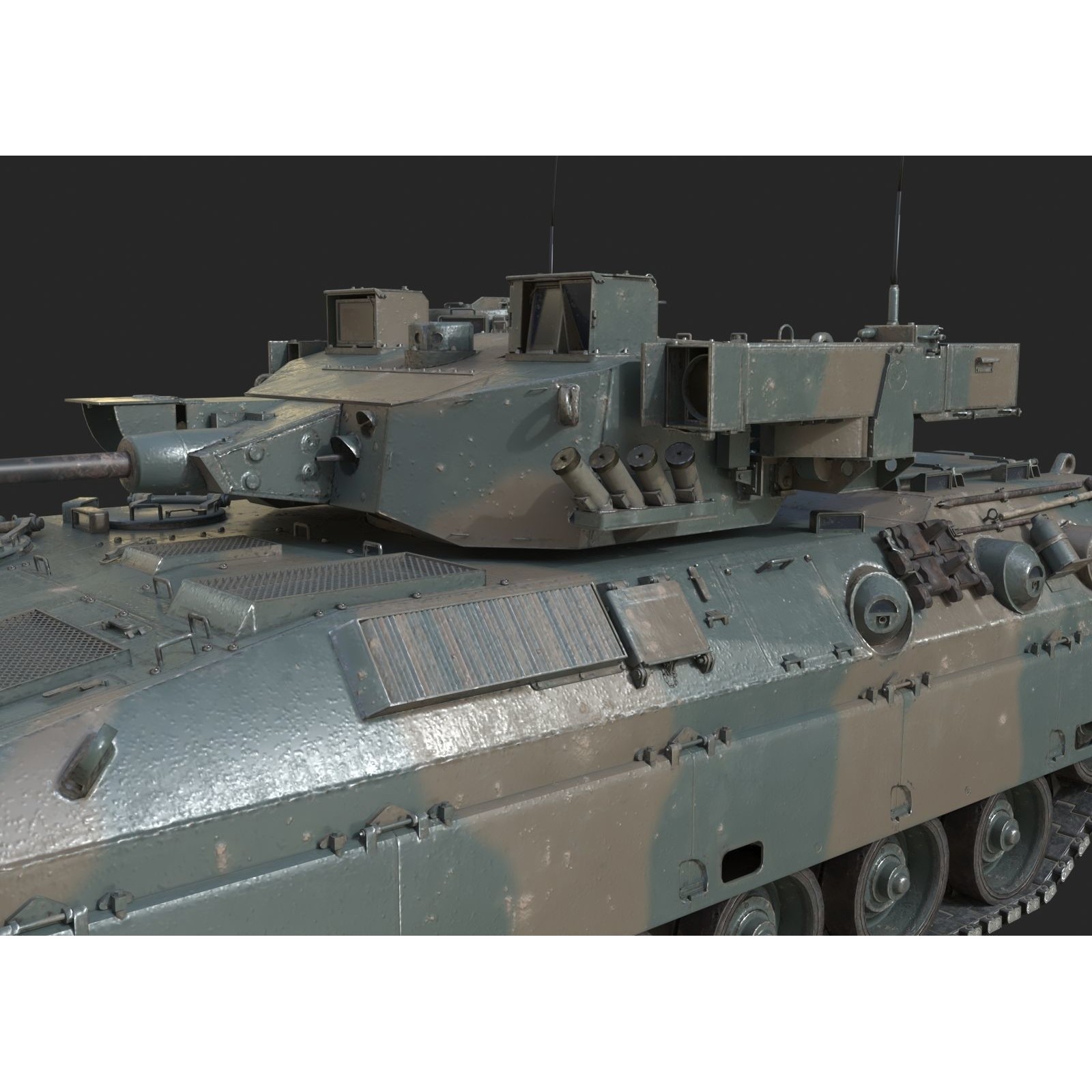 JSDF Type 89 Infantry Fighting Vehicle - Low-Poly Game-Ready 3D Model - View 6