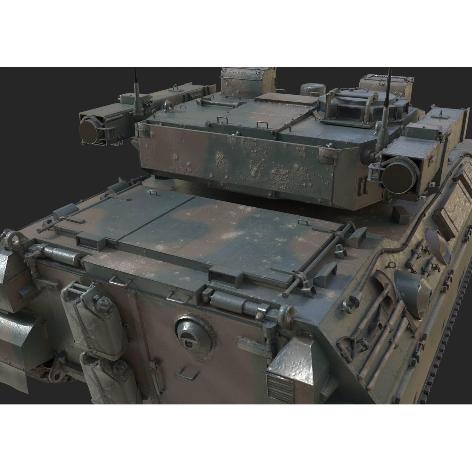 JSDF Type 89 Infantry Fighting Vehicle - Low-Poly Game-Ready 3D Model - View 7