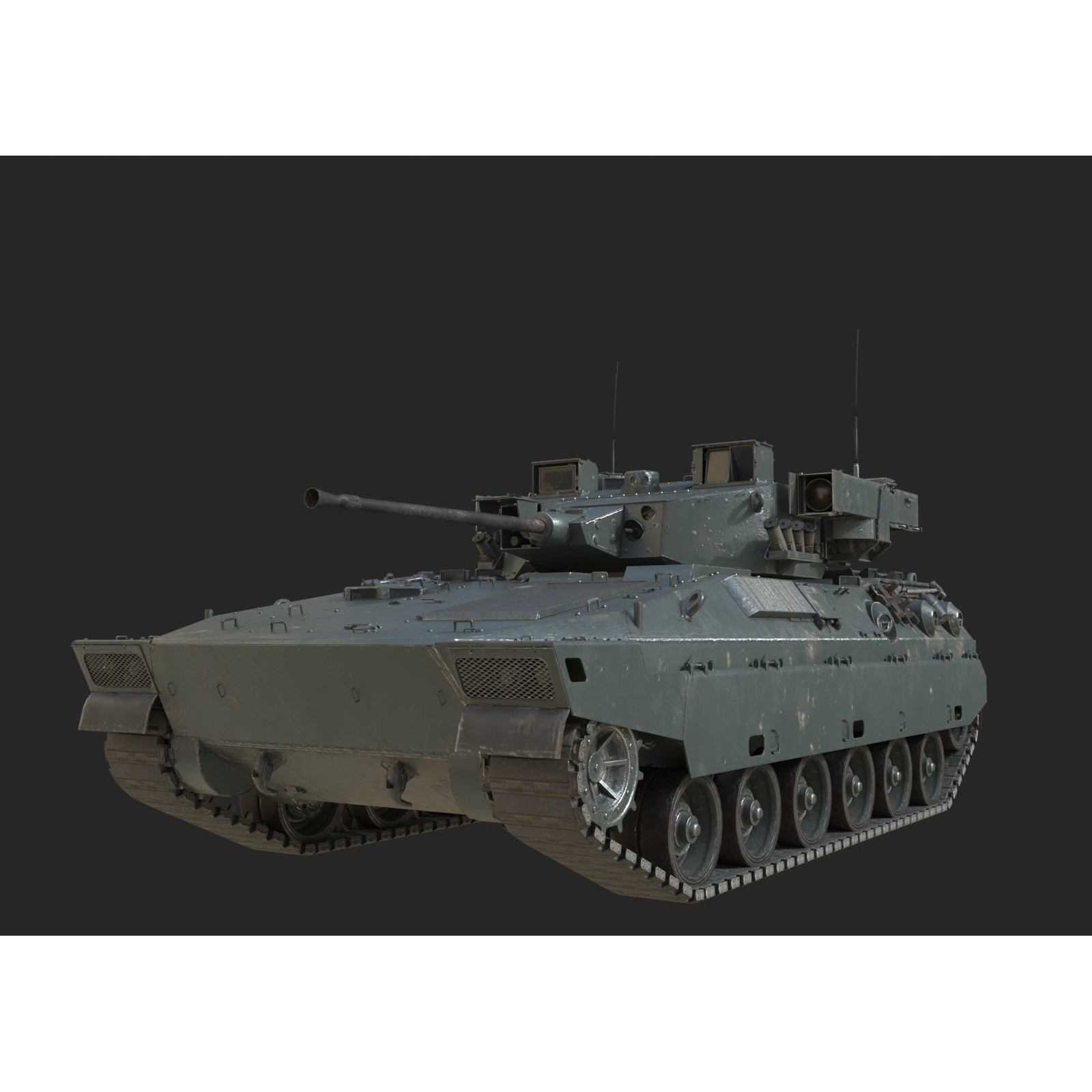 JSDF Type 89 Infantry Fighting Vehicle - Low-Poly Game-Ready 3D Model - View 9