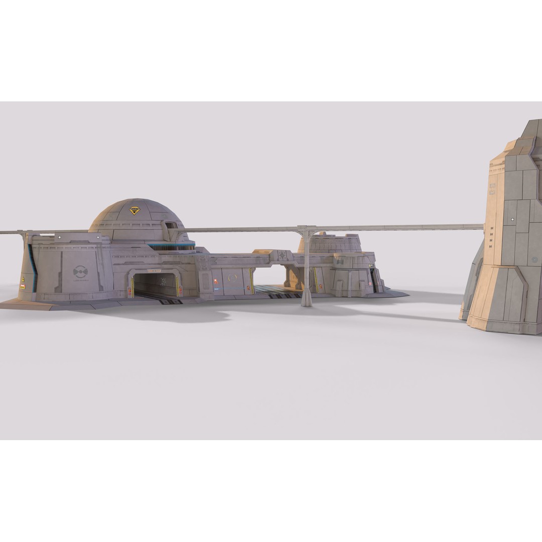 Mars Base 3D Model – Low Poly Game Ready Crater Environment, FBX - View 36