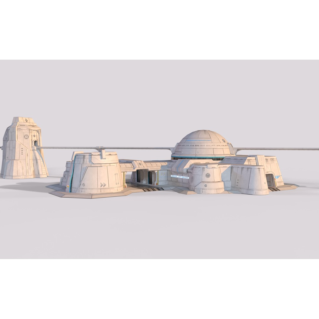 Mars Base 3D Model – Low Poly Game Ready Crater Environment, FBX - View 40