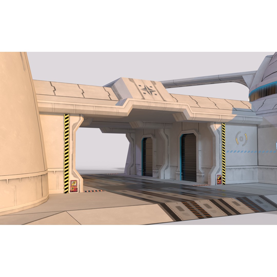 Mars Base 3D Model – Low Poly Game Ready Crater Environment, FBX - View 43